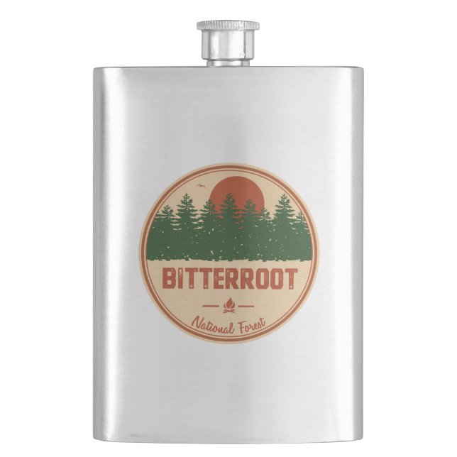 Bitterroot National Forest Hip Flask (Front)