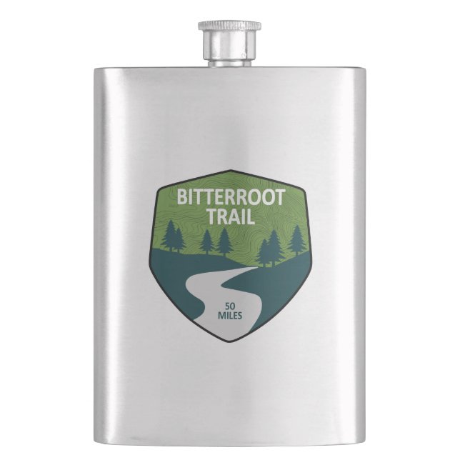 Bitterroot Trail Hip Flask (Front)