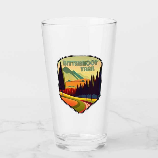 Bitterroot Trail Montana Colours Glass (Front)