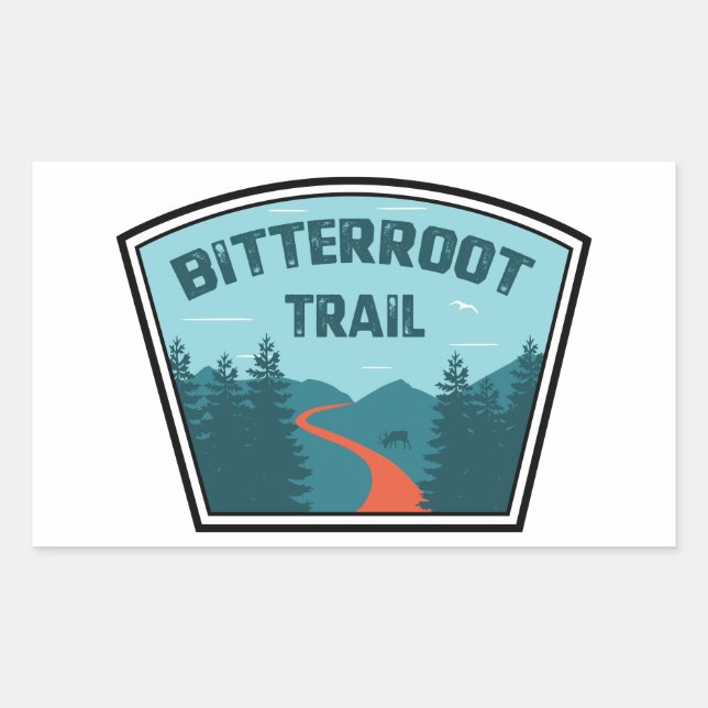 Bitterroot Trail Rectangular Sticker (Front)