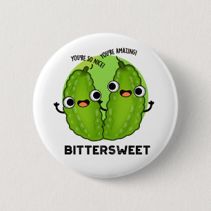 Bittersweet Cute Bitter Gourd Pun 6 Cm Round Badge