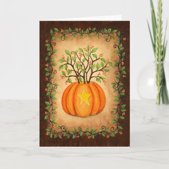 Bittersweet & Pumpkin Halloween Card (Front)