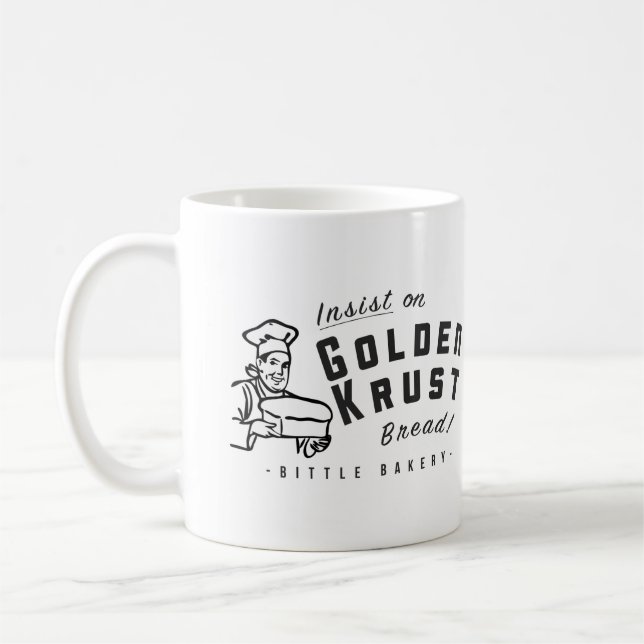 Bittle Bakery "Golden Krust" 11 oz Two-Tone Mug (Left)