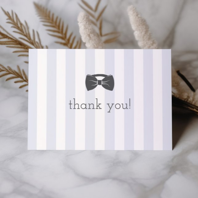Bitty Bow Oh Boy Baby Shower Thank You Card (Creator Uploaded)