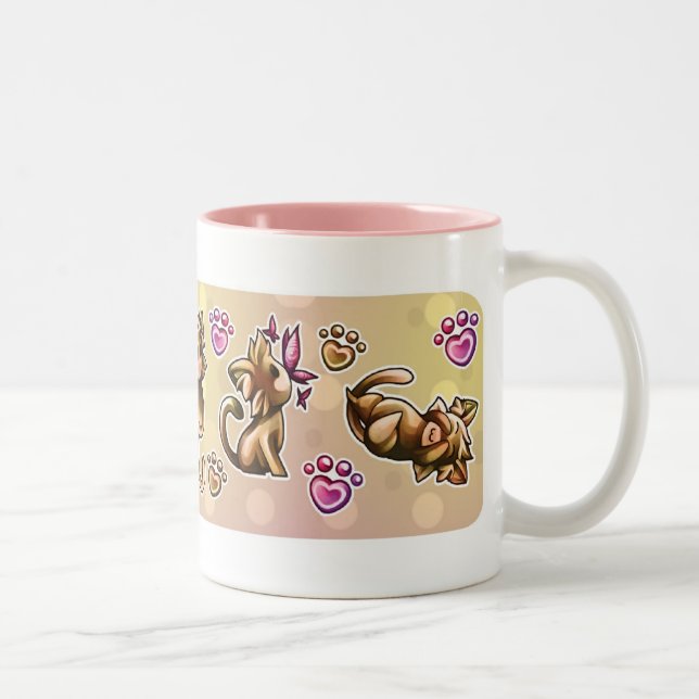 BittyKitty Two-Tone Coffee Mug (Right)