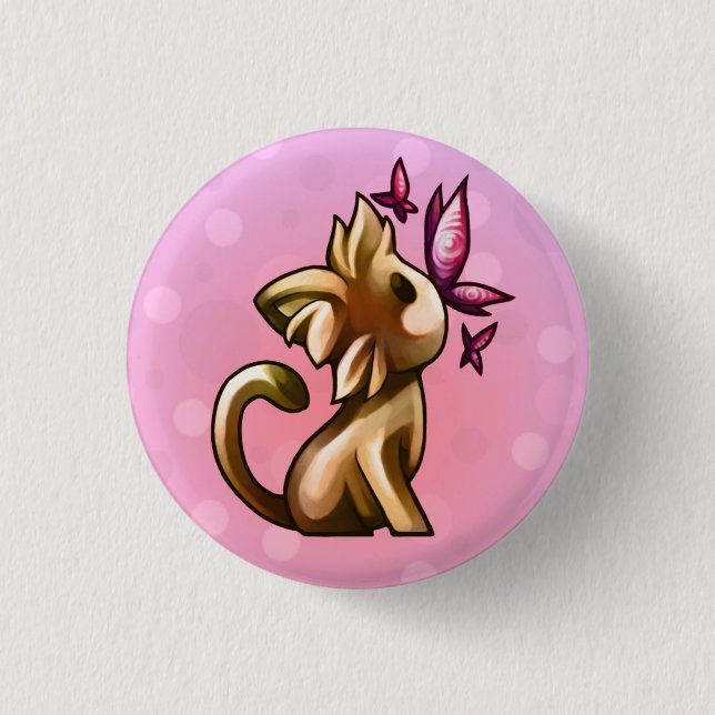 BittyKittyFlutterby 3 Cm Round Badge (Front)