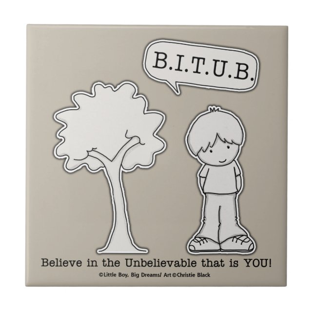BITUB Pattern (Believe in the Unbelievable) Ceramic Tile (Front)