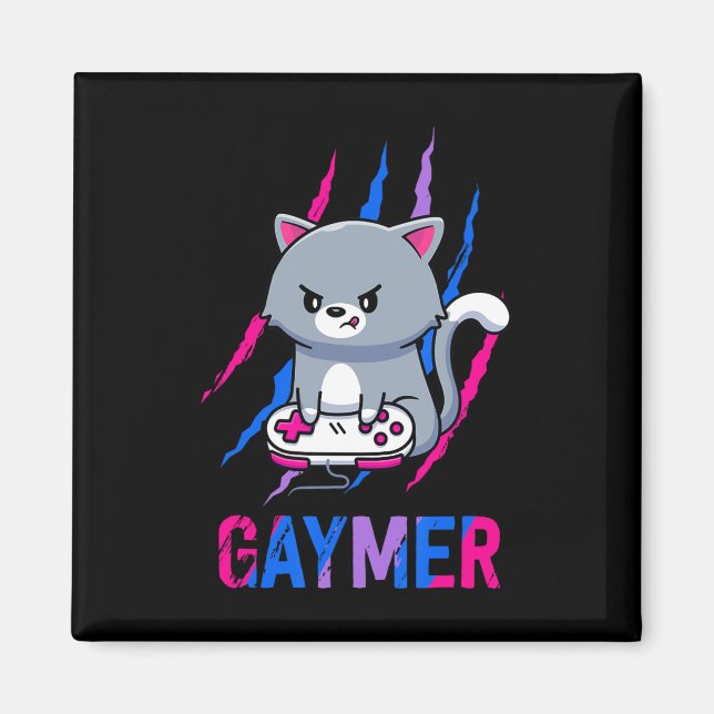 Biual Gaymer Geek Pride Lgbt Video Game Lovers Gif Magnet (Front)