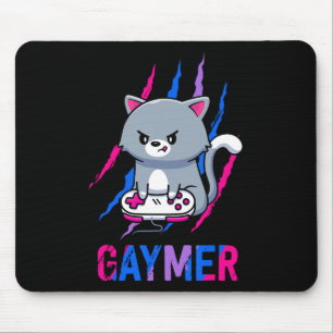 Biual Gaymer Geek Pride Lgbt Video Game Lovers Gif Mouse Pad