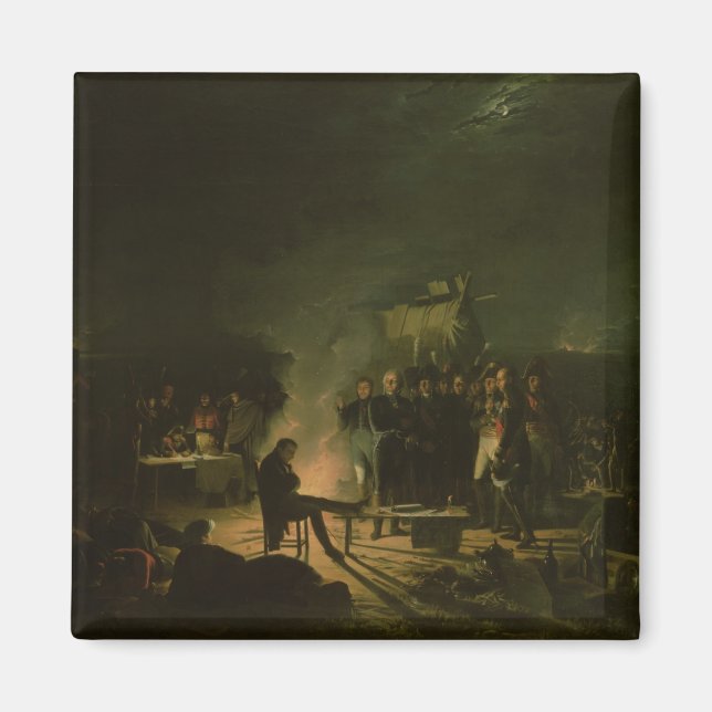 Bivouac of Napoleon I on Battlefield Battle Magnet (Front)