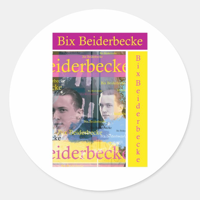 Bix Beiderbecke Classic Round Sticker (Front)