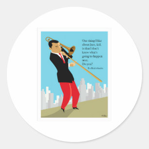 Bix Beiderbecke Classic Round Sticker