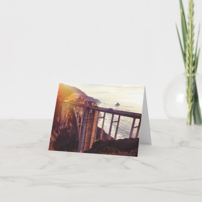 Bixby bridge canvas print holiday card (Front)
