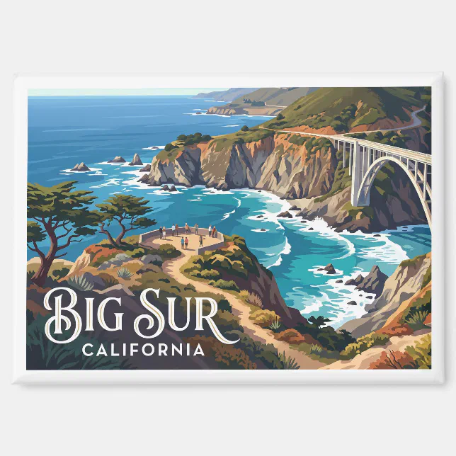 Bixby Creek Bridge Big Sur California Magnet | Zazzle
