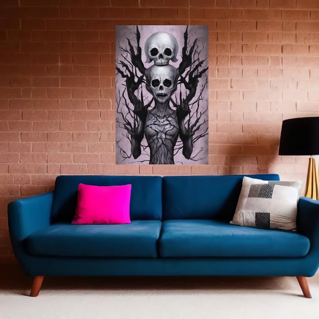 Bizarre spooky skeleton portrait | AI Art Poster (Creator Uploaded)