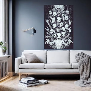 Bizarre strange family portrait   AI Art Poster