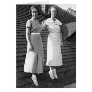 Bizarre Women on Roof Card