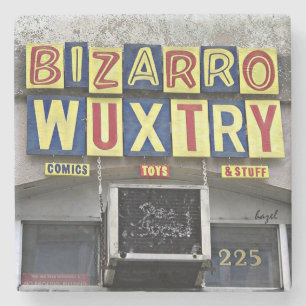Bizarro Wuxtry,Athens, Ga, Marble Stone Coaster. Coaster
