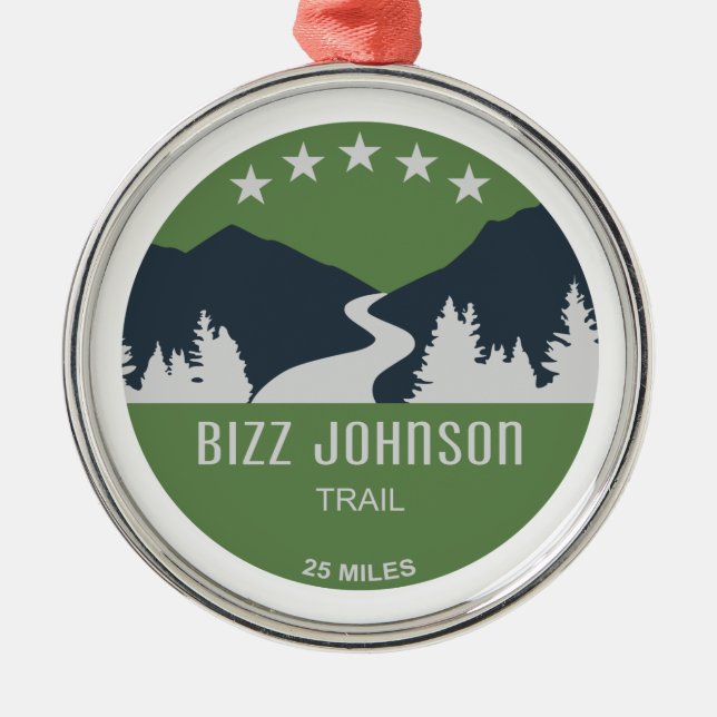 Bizz Johnson Trail Metal Ornament (Front)
