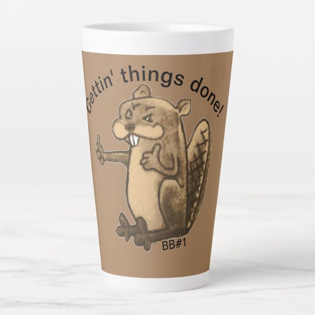 Bizzy Beaver #1 Latte Mug (Front)