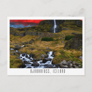 Bjarnafoss waterfall, Iceland postcard