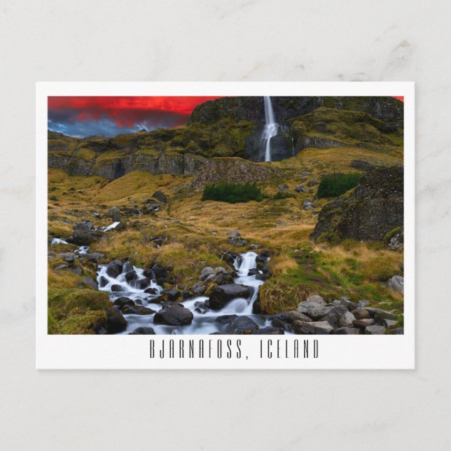 Bjarnafoss waterfall, Iceland postcard (Front)