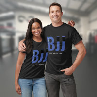 BJJ Brazilian Jiu Jitsu Add Name Blue Belt