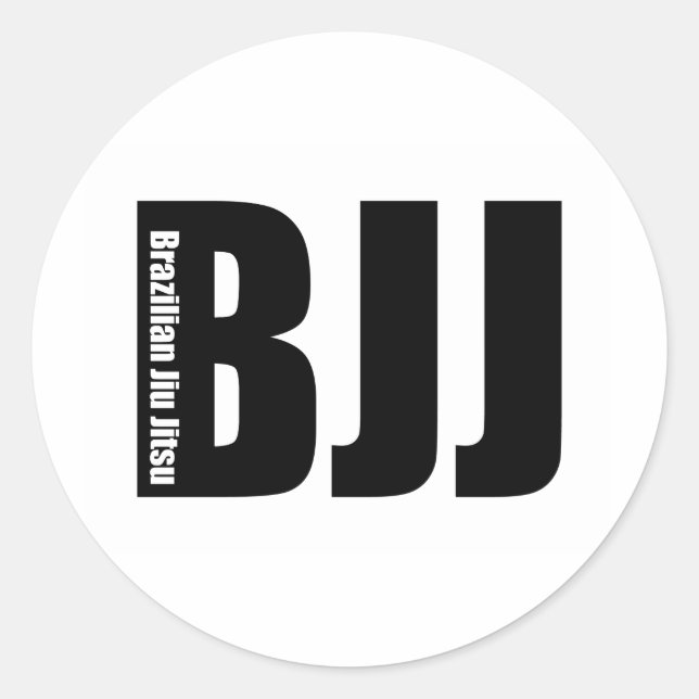 BJJ - Brazilian Jiu Jitsu Classic Round Sticker (Front)