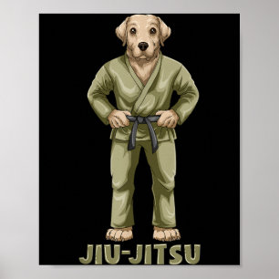 BJJ Brazilian Jiu Jitsu Dog Poster