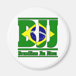 BJJ Brazilian Jiu Jitsu Flag MMA Magnet