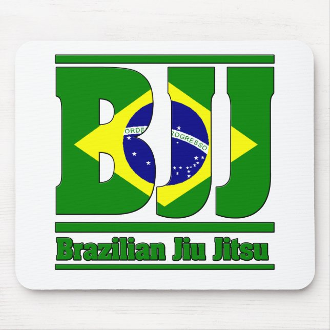BJJ Brazilian Jiu Jitsu Flag MMA Mouse Pad (Front)