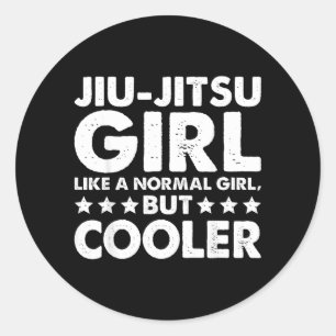 BJJ Brazilian Jiu Jitsu Girl MMA Jujitsu Lover Classic Round Sticker
