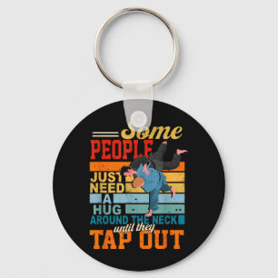 BJJ Brazilian Jiu Jitsu Hug Around Neck Tapping Key Ring