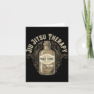 BJJ Brazilian Jiu Jitsu Mat Time Remedy Retro Card