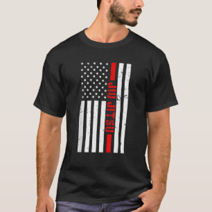 BJJ Brazilian Jiu Jitsu USA American Flag T Shirt