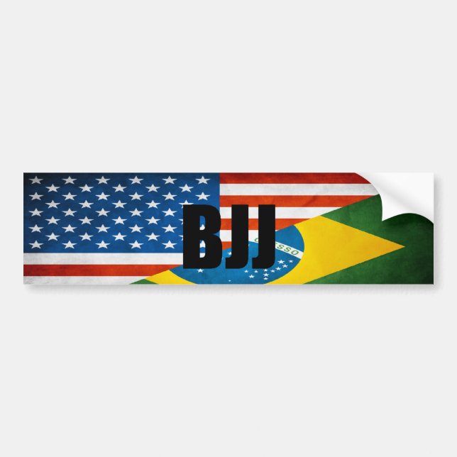 BJJ Flags Bumper Sticker (Front)
