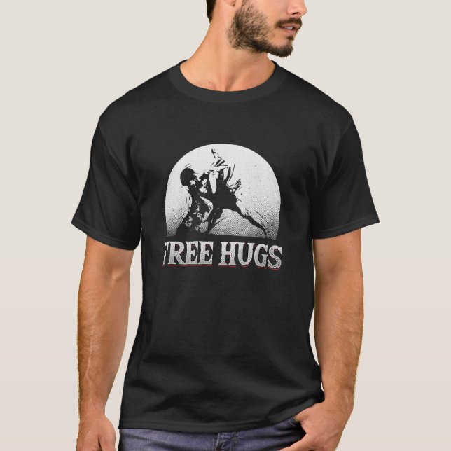 Bjj Free Hugs Brazilian Jiu Jitsu Mma T-Shirt (Front)