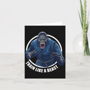 BJJ Gorilla Train Like a Bigfoot Sasquatch Card