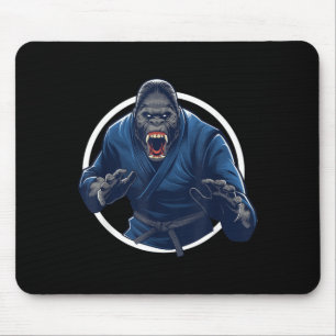 BJJ Gorilla Train Like a Bigfoot Sasquatch Mouse Pad