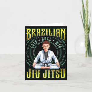 BJJ Grip Roll Win - Grappling Jiu Jitsu Buddha Card