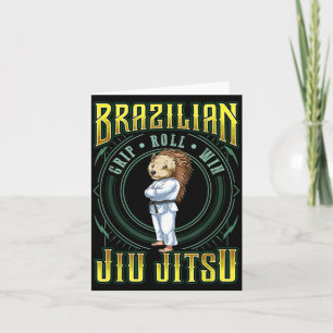 BJJ Grip Roll Win - Grappling Jiu Jitsu Hedgehog Card