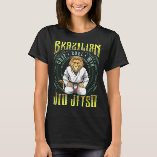 BJJ Grip Roll Win - Grappling Jiu Jitsu Lion T-Shirt