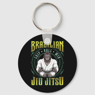 BJJ Grip Roll Win - Grappling Jiu Jitsu Meditation Key Ring