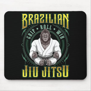 BJJ Grip Roll Win - Grappling Jiu Jitsu Meditation Mouse Pad