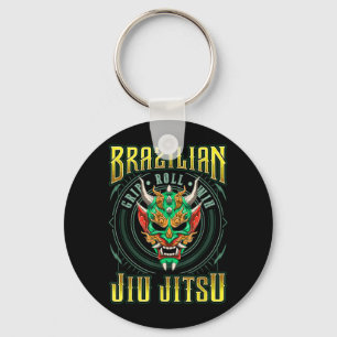 BJJ Grip Roll Win - Grappling Jiu Jitsu Oni Demon Key Ring