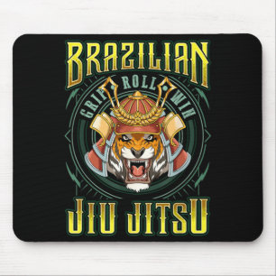 BJJ Grip Roll Win - Grappling Jiu Jitsu Samurai Mouse Pad