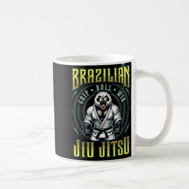 BJJ Grip Roll Win - Strong Grappling Jiu Jitsu Coffee Mug (Right)