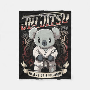 Bjj Heart Of A Fighter - Jiu Jitsu Byby Koala Fleece Blanket