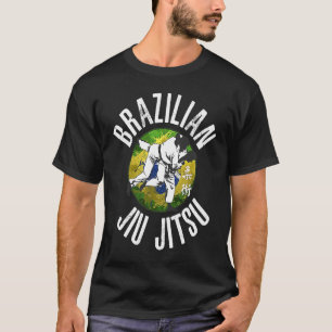 BJJ Jiu Jitsu Brazilian Flag  for Brazilian Jujits T-Shirt
