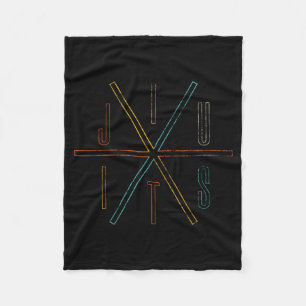BJJ Jiu-Jitsu Distressed Brazilian jui-jitsu Fleece Blanket